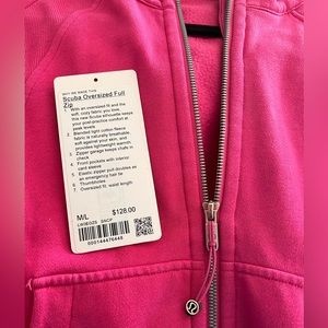 Sonic Pink Lulu Lemon Scuba Oversized Full Zip 🍋